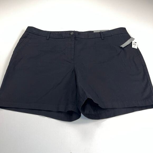 Talbots Cotton Stretch 7” Inseam Relaxed Chino Short Classic Black Size 18W - Picture 2 of 9